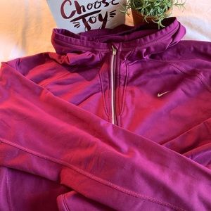 Nike pull over hooded zip up